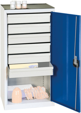 WERKZEUGSCHRANK S2000 RAL 7035/5010 6 SCHUBLADEN 100MM 2001674