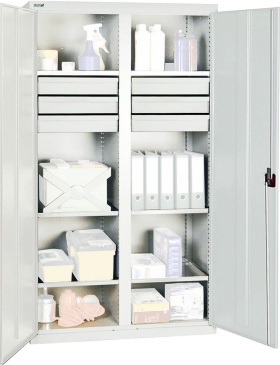 WERKZEUGSCHRANK S2000 RAL 7035/7035 6 WANNENBÖDEN 6 SCHUBLADEN 100MM 2004207