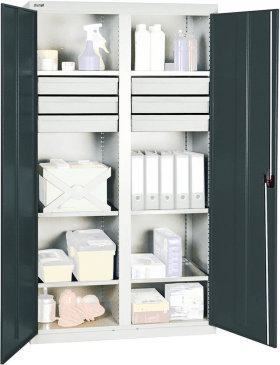 WERKZEUGSCHRANK S2000 RAL 7035/7016 6 WANNENBÖDEN 6 SCHUBLADEN 100MM 2004271