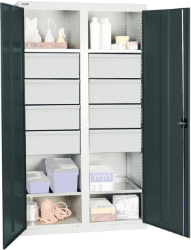 WERKZEUGSCHRANK S2000 RAL 7035/7016 4 WANNENBÖDEN 6 SCHUBLADEN 200MM 2004671