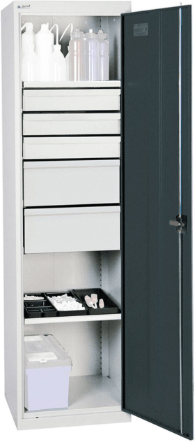 WERKZEUGSCHRANK S2000 RAL 7035/7016 2 WANNENBÖDEN 5 SCHUBLADEN 2005671