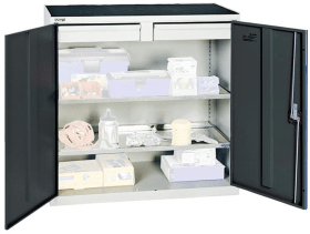 WERKZEUGSCHRANK S2000 RAL 7035/7016 2 SCHUBLADEN 2 WANNENBÖDEN 2007271