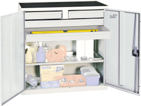 WERKZEUGSCHRANK S2000 RAL 7035/7035 4 SCHUBLADEN 1 WANNENBODEN 2007407