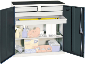 WERKZEUGSCHRANK S2000 RAL 7035/7016 4 SCHUBLADEN 1 WANNENBODEN 2007471