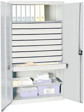 WERKZEUGSCHRANK S2000 RAL 7035/7035 2 WANNENBÖDEN 8 SCHUBLADEN 2008107