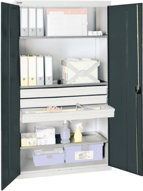 WERKZEUGSCHRANK S2000 RAL 7035/7016 3 WANNENBÖDEN 3 SCHUBLADEN 2008271