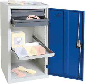 WERKZEUGSCHRANK S3000 RAL 7035/5010 2 AUSZ. SCHUBLADEN1 WANNENBODEN 3001274