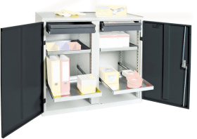 WERKZEUGSCHRANK S3000 RAL 7035/7016 2 SCHUBLADEN 100MM 4 WANNENBÖDEN 3002271