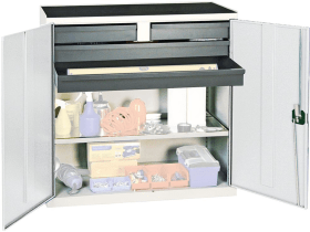 WERKZEUGSCHRANK S3000 RAL 7035/7016 1 WANNENBODEN 4 SCHUBLADEN 3007407