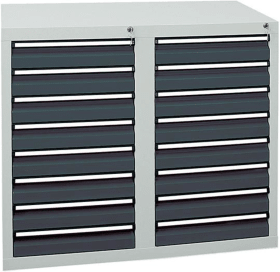 SCHUBLADENSCHRANK STS 410 RAL 7035/7016 16X100MM 7102171