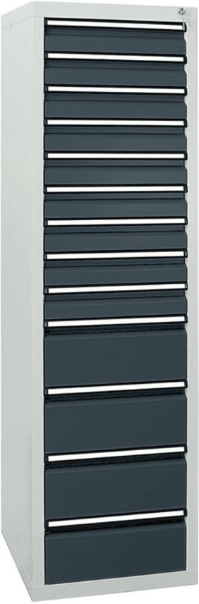 SCHUBLADENSCHRANK STS 410 RAL 7035/7016 9X100MM, 4X200MM 7105871