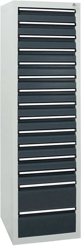SCHUBLADENSCHRANK STS 410 RAL 7035/7016 13X100MM, 2X200MM 7105771