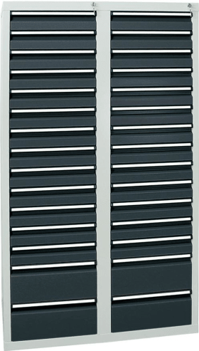 SCHUBLADENSCHRANK STS 410 RAL 7035/7016 26X100MM, 4X200MM 7104771