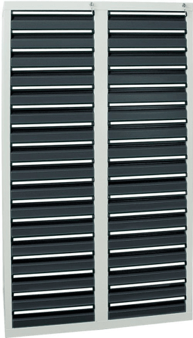 SCHUBLADENSCHRANK STS 410 RAL 7035/7016 34X100MM 7104171