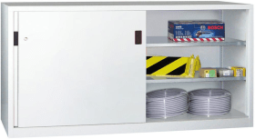 SCHWERLAST-SCHIEBETÜRENSCHRANK 2000X600X 1000MM R7035 4 BÖD. VZ 30330-200-600-735