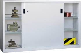 SCHWERLAST-SCHIEBETÜRENSCHRANK 2000X400X 1200MM R7035 4 BÖD. GP 30331-200-401-735