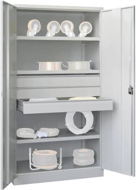 SCHWERLASTSCHRANK 1040X630X1950MM RAL 7035 3 FB SL 3 36362-104-003-735