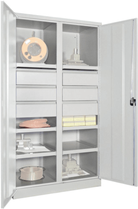 SCHWERLASTSCHRANK M.TÜR. 1040X630X1950MM R7035 6 FB SL 6 36363-104-002-735