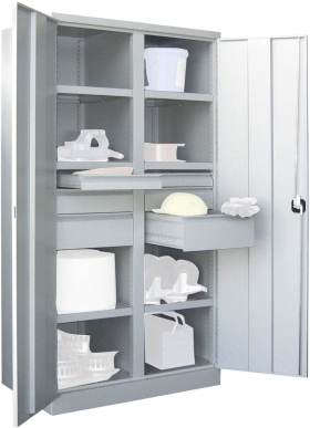 SCHWERLASTSCHRANK M.TÜR. 1040X630X1950MM R7035 6 FB SL 6 36363-104-005-735