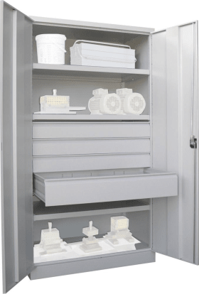 SCHWERLASTSCHRANK 1040X630X1950MM RAL RAL 7035 3 FB SL 4 36365-104-004-735