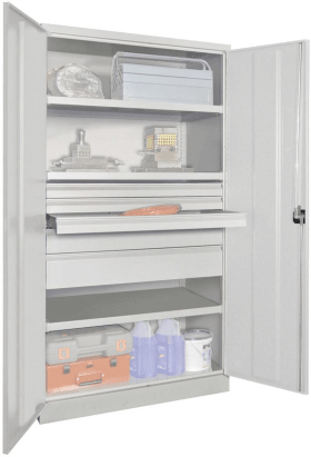 SCHWERLASTSCHRANK 1040X630X1950MM RAL RAL 7035 3 FB SL 5 36365-104-006-735