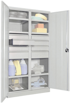 SCHWERLASTSCHRANK 1040X630X1950MM RAL 7035 6 FB SL 8 36366-104-004-735