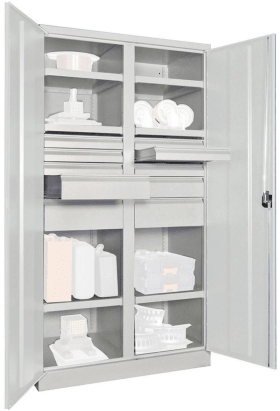 SCHWERLASTSCHRANK 1040X630X1950MM RAL 7035 6 FB SL 10 36366-104-006-735