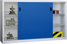 SCHWERLAST-SCHIEBETÜRENSCHRANK 2000X400X 1200MM R7035/5012 30331-200-400-735512