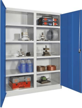 GROSSRAUM-SCHWERLASTSCHRANK 1470X630X 1950MM RAL7035/5012 36364-147-024-735512