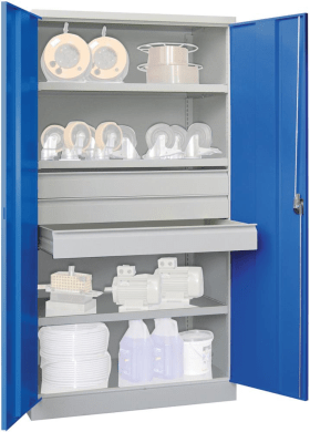 SCHWERLASTSCHRANK 1040X630X1950MM RAL 7035/5012 3 FB SL 3 36365-104-003-735512