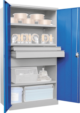 SCHWERLASTSCHRANK 1040X630X1950MM RAL 7035/5012 3 FB SL 3 36365-104-005-735512