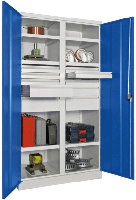 SCHWERLASTSCHRANK 1040X630X1950MM RAL 7035/5012 6 FB SL10 36366-104-006-735512