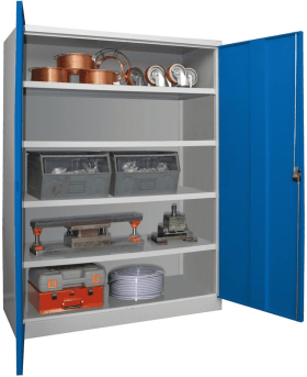 GROSSRAUM-SCHWERLASTSCHRANK 1470X630X 1950MM RAL7035/5012 36367-147-014-735512