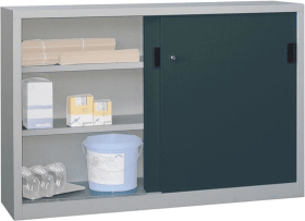 SCHIEBETÜRENSCHRANK 2000X500X1200MM RAL 7035/7016 4 BÖD. GP 30301-200-501-735716