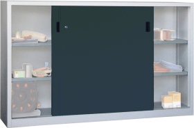 SCHIEBETÜRENSCHRANK 2000X600X1200MM RAL 7035/7016 4 BÖD. VZ 30301-200-600-735716