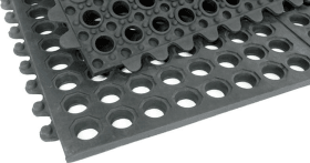 ARBEITSPLATZMATTE YOGA OCTA OIL SCHWARZ B90XT90CM 16031