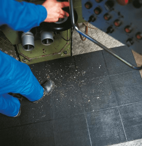 ARBEITSPLATZMATTE YOGA SOLID SPARK SCHWA B90XT90CM 16022