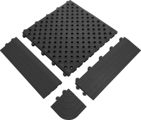 ANTI-ERMÜDUNGSMATTE FATIGUE LOCK SCHWARZ 0,5MX0,5M GESCHLOSSEN FLS010001