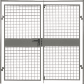 DOPPELTÜR TRENNWANDSYSTEM VARIO 2000X 2200MM RAL5010 DRAHTGITTER 9235/BLAU5010