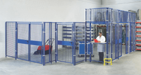 SCHIEBTÜR TRENNWANDSYSTEM VARIO 1800X 2200MM RAL5010 BLE-/BLE- 9240/3/BLAU5010