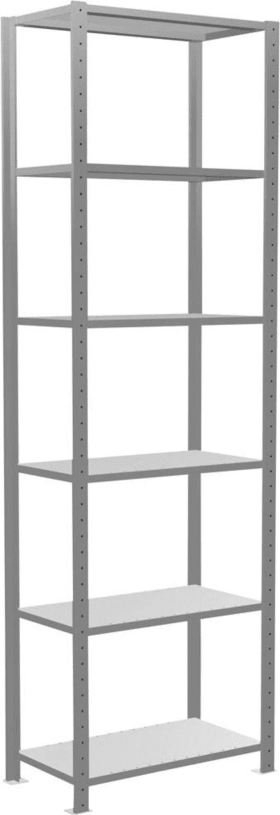 Schulte Steckregal m.Längenriegel B750xT400xH2500 mm Grundregal und Feld 6  Böden,en vzk Fachlast 150kg