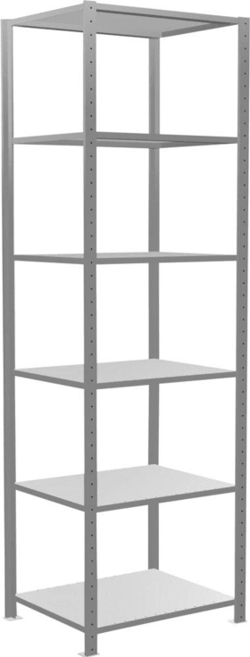 Schulte Steckregal m.Längenriegel B750xT600xH2500 mm Grundregal und Feld 6  Böden,en vzk Fachlast 150kg