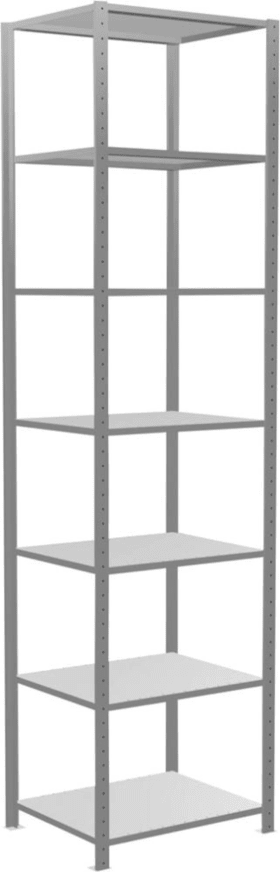 Schulte Steckregal m.Längenriegel B750xT600xH3000 mm Grundregal und Feld 7  Böden,en vzk Fachlast 150kg