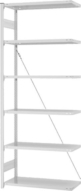 ANBAUREGAL 6 BD 2500X400X1000MM HELLGRAU HKA25410ESD