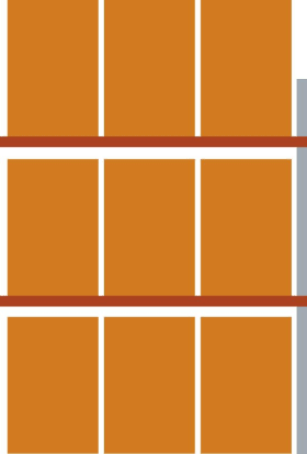 META Palettenregal MULTIPAL B2700xT1100xH3300 mm Anbaufeld 9 Plätze Fachlast 2340 kg