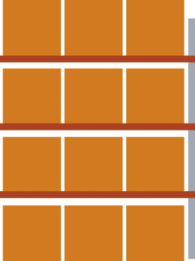 META Palettenregal MULTIPAL B2700xT1100xH4400 mm Anbaufeld 12 Plätze Fachlast 2820 kg