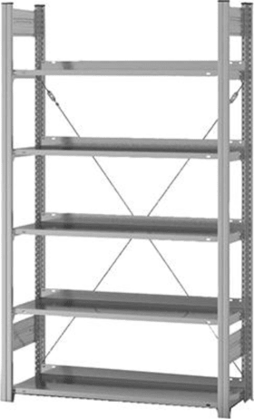 GRUNDREGAL ZERLEGT HZG 17310 EX 5 BÖDEN 1750X300X1000MM VERZINKT HZG17310EX