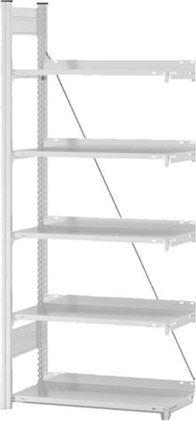 ANBAUREGAL ZERLEGT HKA 17307 EX 5 BÖDEN 1750X300X750MM LICHTGRAU HKA17307EX