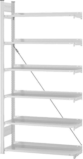 ANBAUREGAL ZERLEGT HKA 20310 EX 6 BÖDEN 2000X300X1000MM LICHTGRAU HKA20310EX