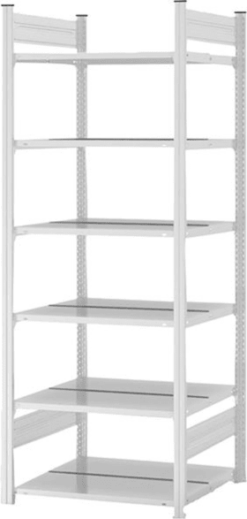 GRUNDREGAL ZERLEGT HKG 20607 DA 6 BÖDEN 2000X600X750MM LICHTGRAU HKG20607DA